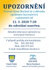 Provoz lázní Bochoř je z důvodu epidemie koronaviru s platností od 12.3.2020 7:30 hod. do odvolání uzavřen.