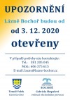 Lázně budou od 3.12. otevřeny